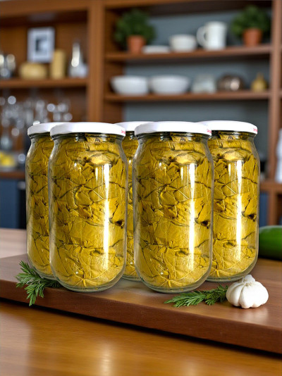 Kuru Basım Asma Yaprak 5x1'lik Kavanoz